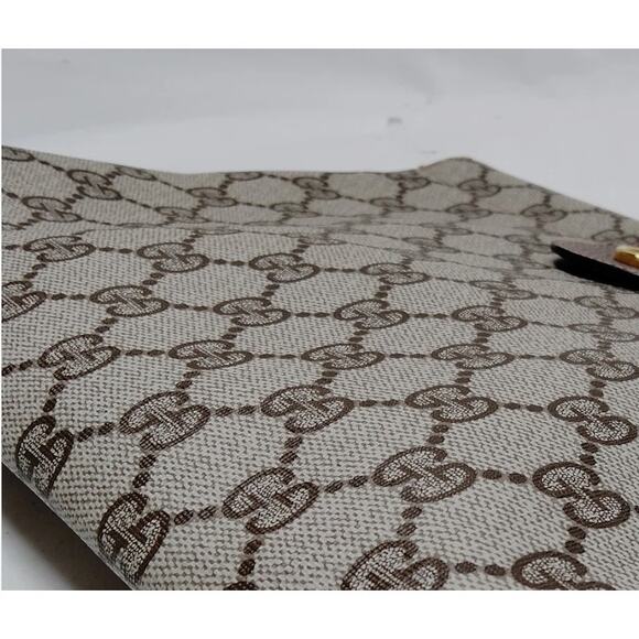 Vintage Gucci Clutch Bag Brown PVC - Picture 9 of 10